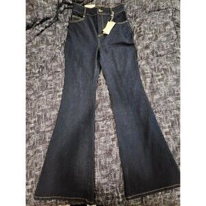 Boden Denim Flare High Rise Jeans Indigo Size 6 Regular Nwt
